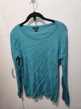 ‼️5/$20 TOP SALE‼️ George Ribbed Long Sleeve Top - Teal